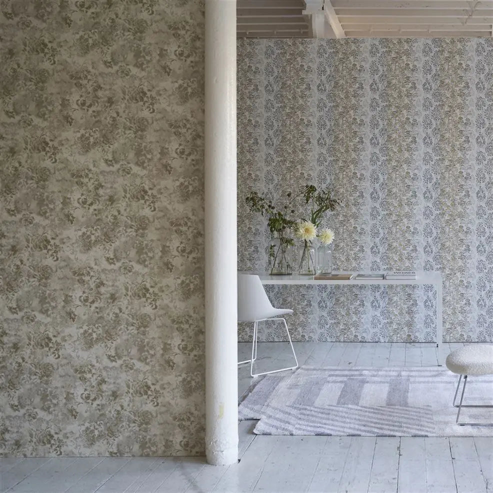 Kasavu Wallpaper - Ivory - Designers Guild - PDG1130/01 - Premier Wallcovering