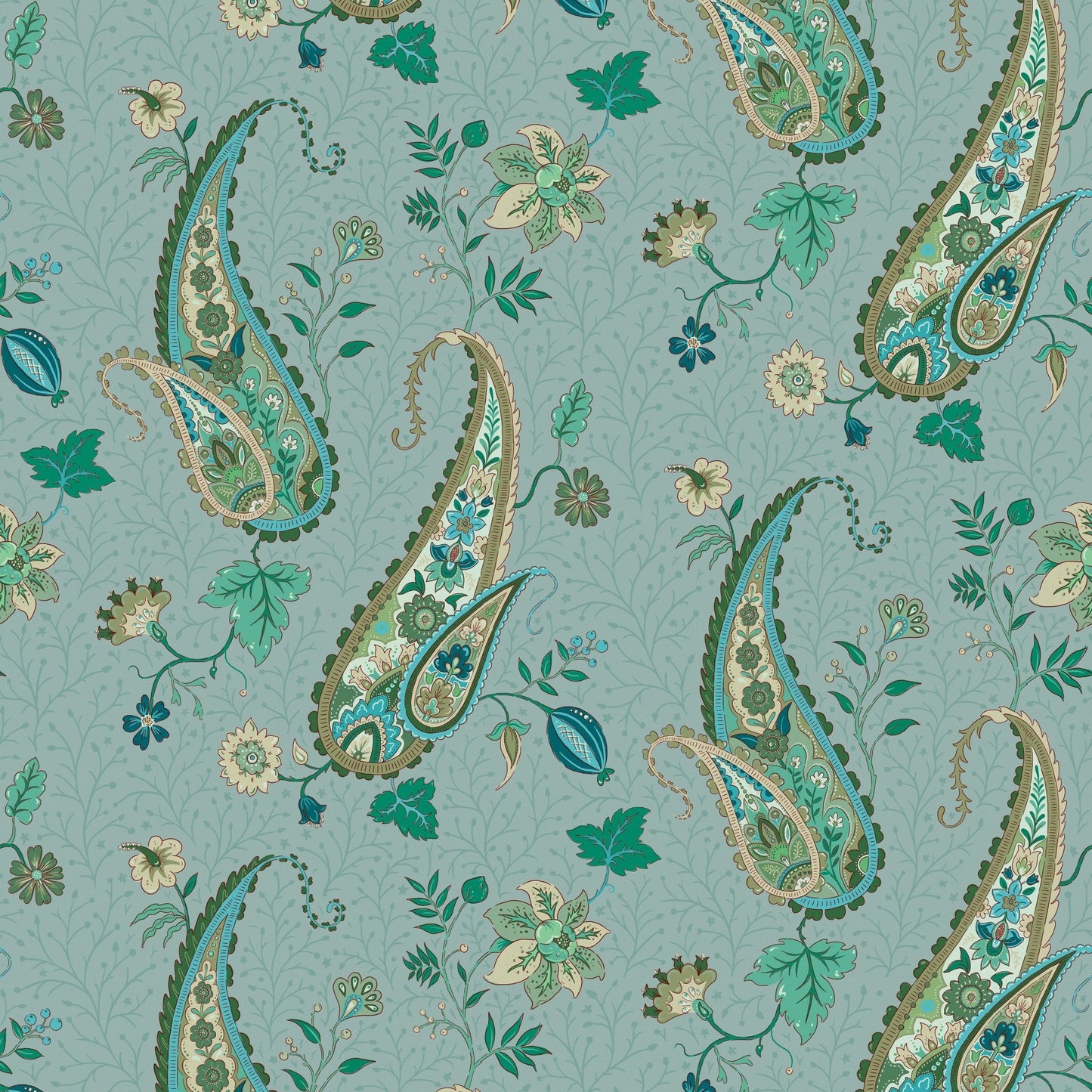 Kasbah Wallpaper - Verdigris - Wear The Walls - KAVB8076U52 - Premier Wallcovering