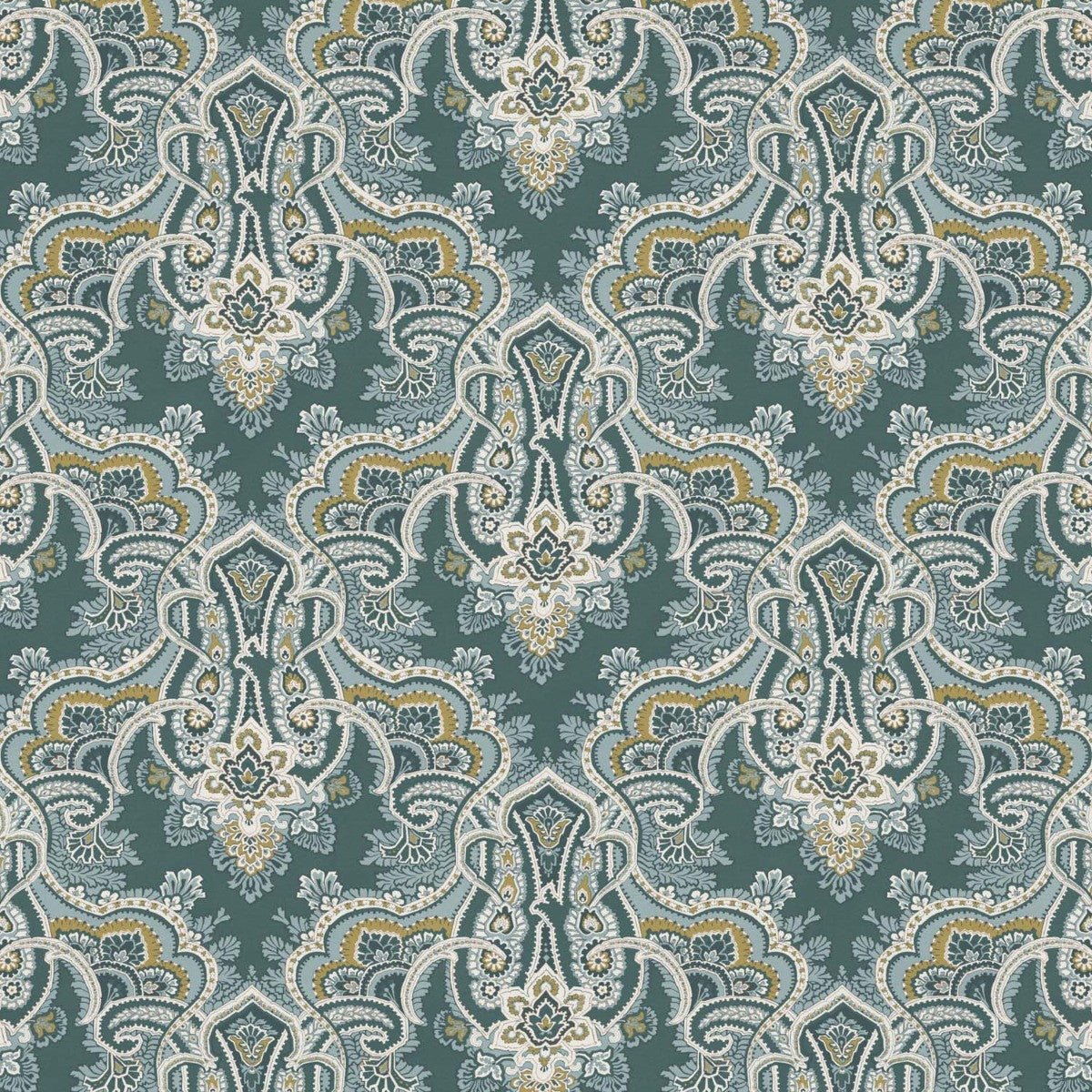 Kashmir Wallpaper - Teal - Warner House - Premier Wallcovering