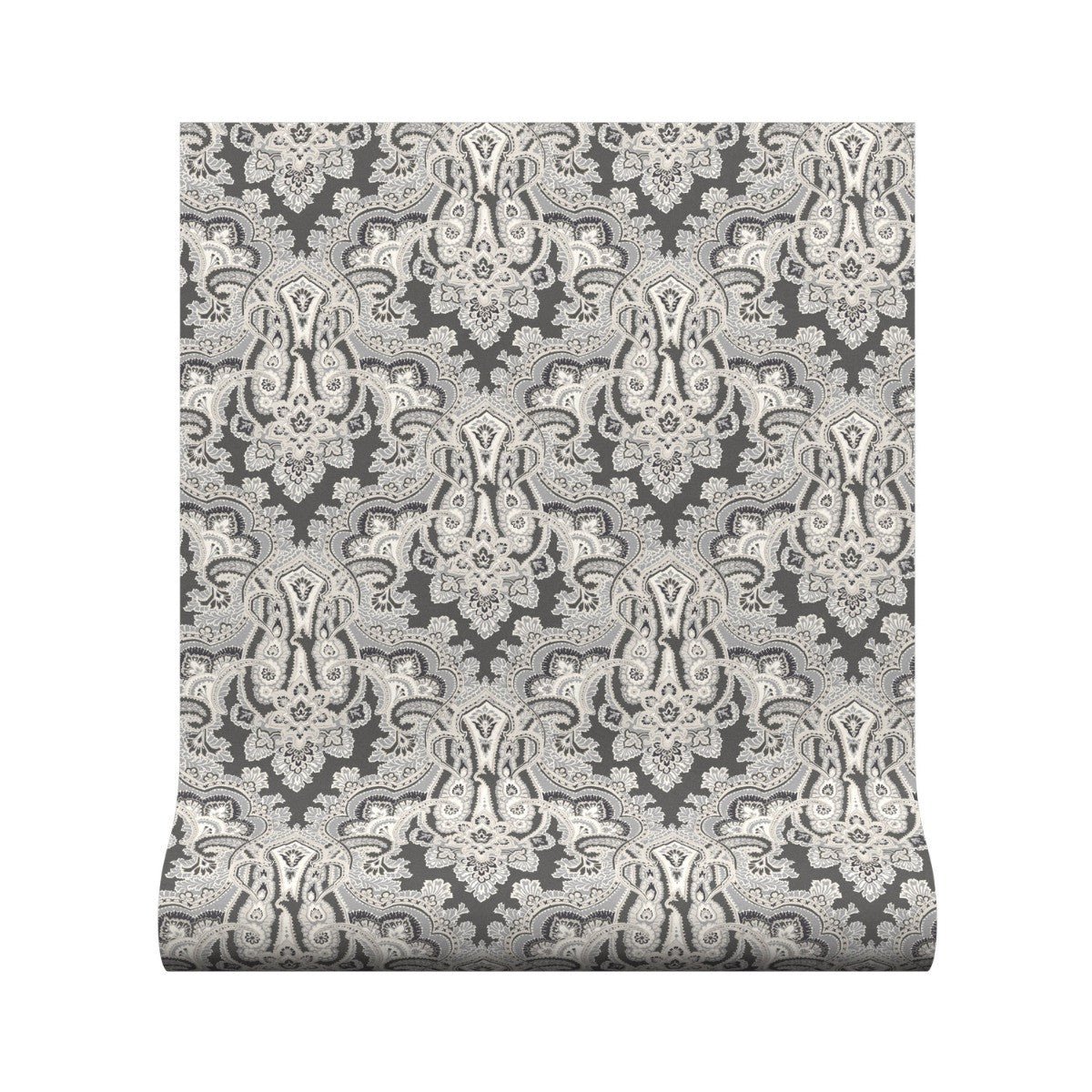 Kashmir Wallpaper - Charcoal - Warner House - Premier Wallcovering