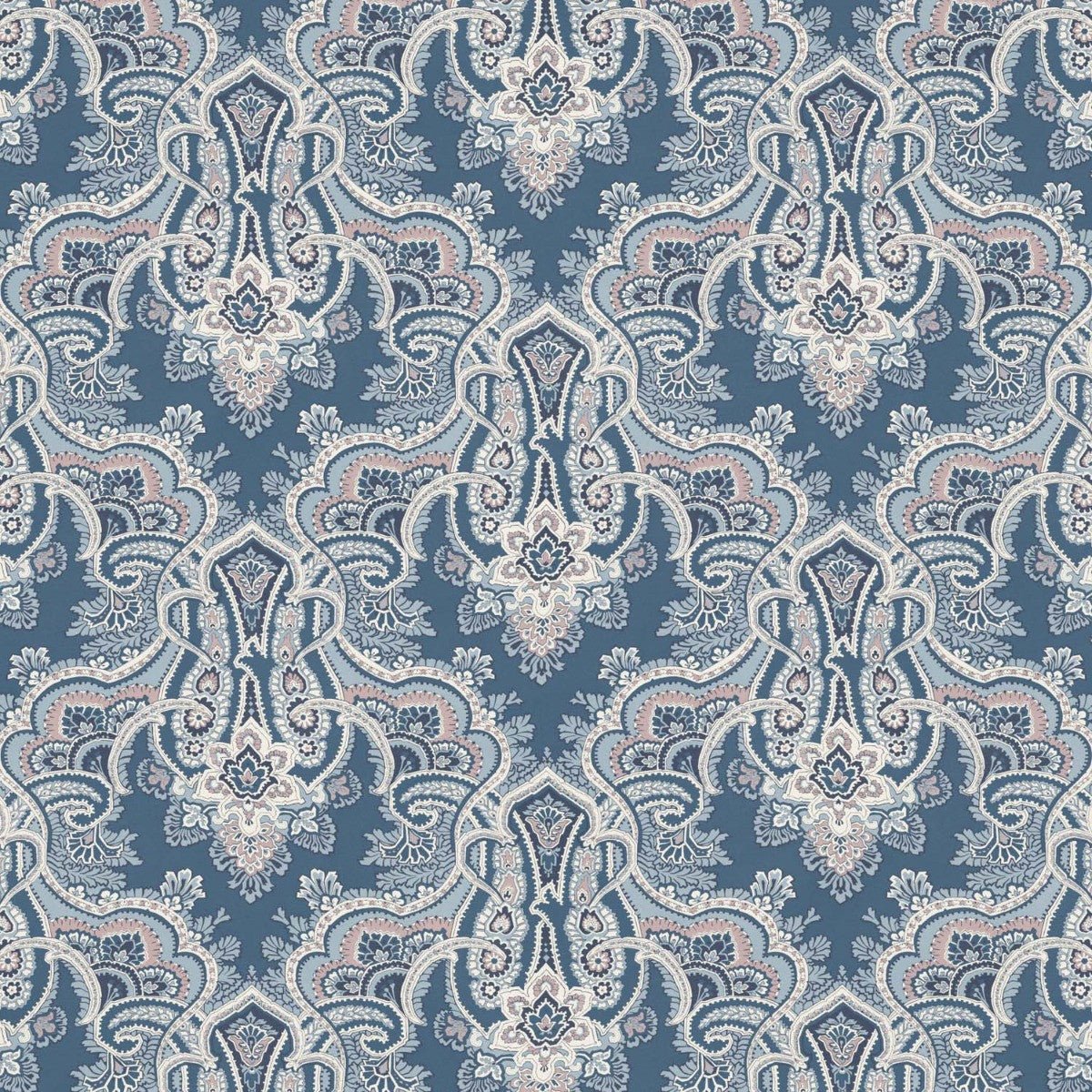 Kashmir Wallpaper - Blue - Warner House - Premier Wallcovering