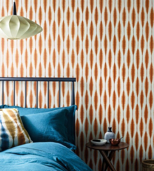 Kasuri Wallpaper - Chilli - NJAP111935 - Scion - Premier Wallcovering
