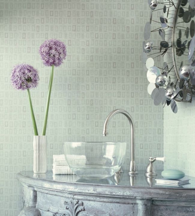 Katsu Wallpaper - Aqua - Thibaut - T1883 - Premier Wallcovering