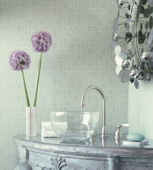 Katsu Wallpaper - Aqua - Thibaut - T1883 - Premier Wallcovering