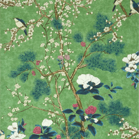 Katsura Wallpaper - Emerald - Thibaut - T13623 - Premier Wallcovering