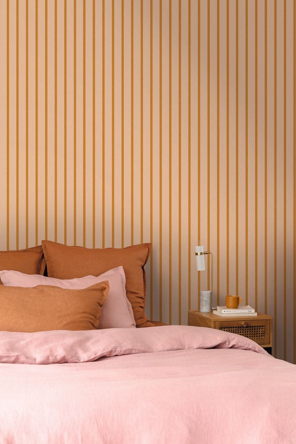 Katy Wallpaper - Orange Rose - Caselio - 106493043 - Premier Wallcovering