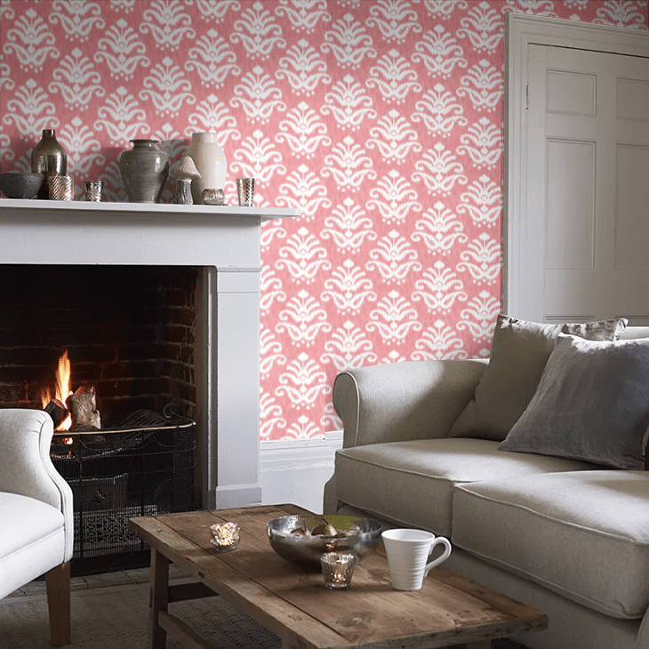 Keaton Wallpaper - Coral - A Street Prints - FD26330 - Premier Wallcovering