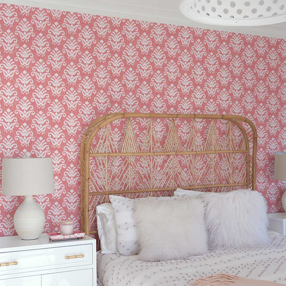 Keaton Wallpaper - Coral - A Street Prints - FD26330 - Premier Wallcovering