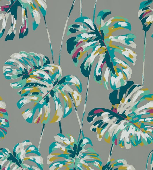 Kelapa Wallpaper - Lagoon/Cerise - HZAP111752 - Harlequin - Premier Wallcovering