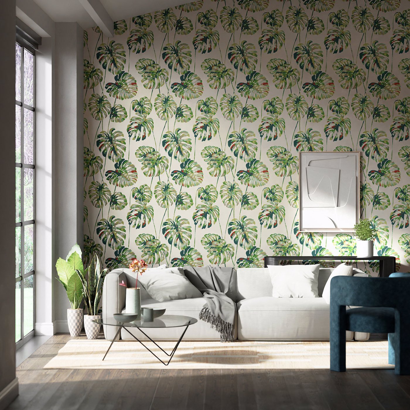 Kelapa Wallpaper - Emerald/Zest - HZAP111753 - Harlequin - Premier Wallcovering