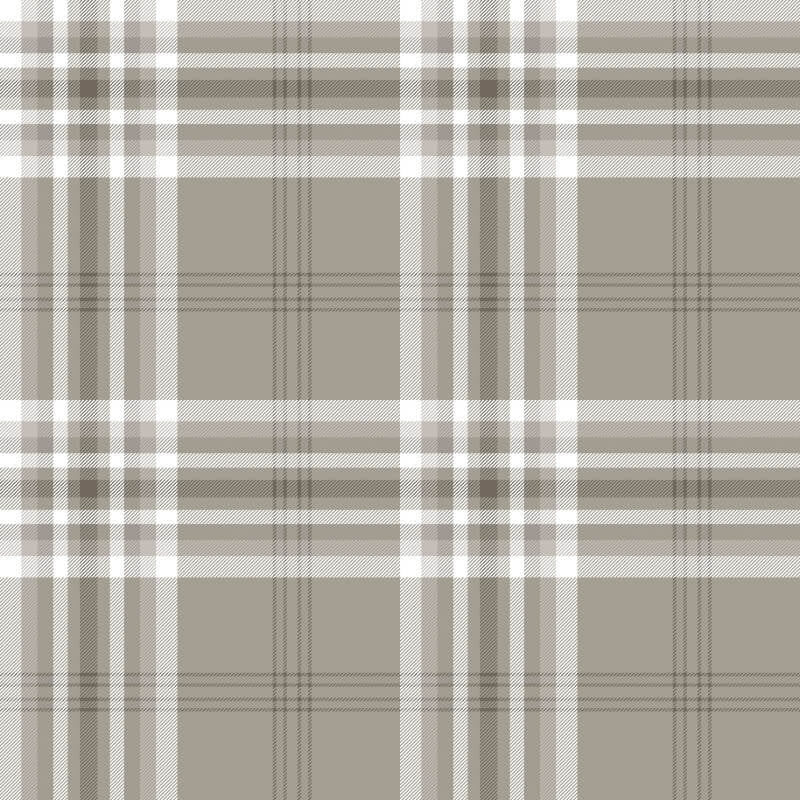 Kelso Check Wallpaper - Mushroom - Catherine Lansfield - 165522 - Premier Wallcovering