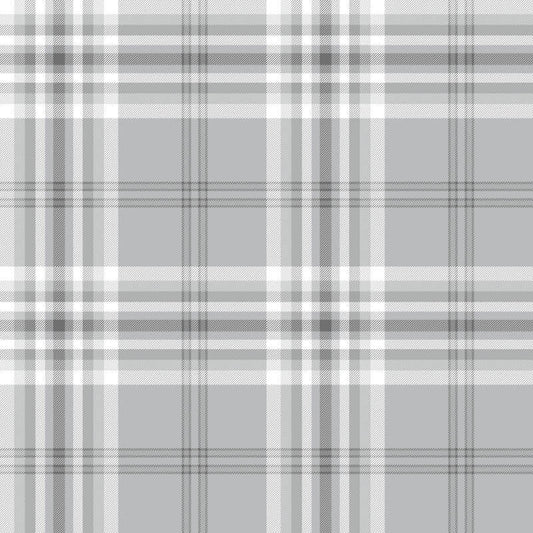 Kelso Check Wallpaper - Light Grey - Catherine Lansfield - 165521 - Premier Wallcovering