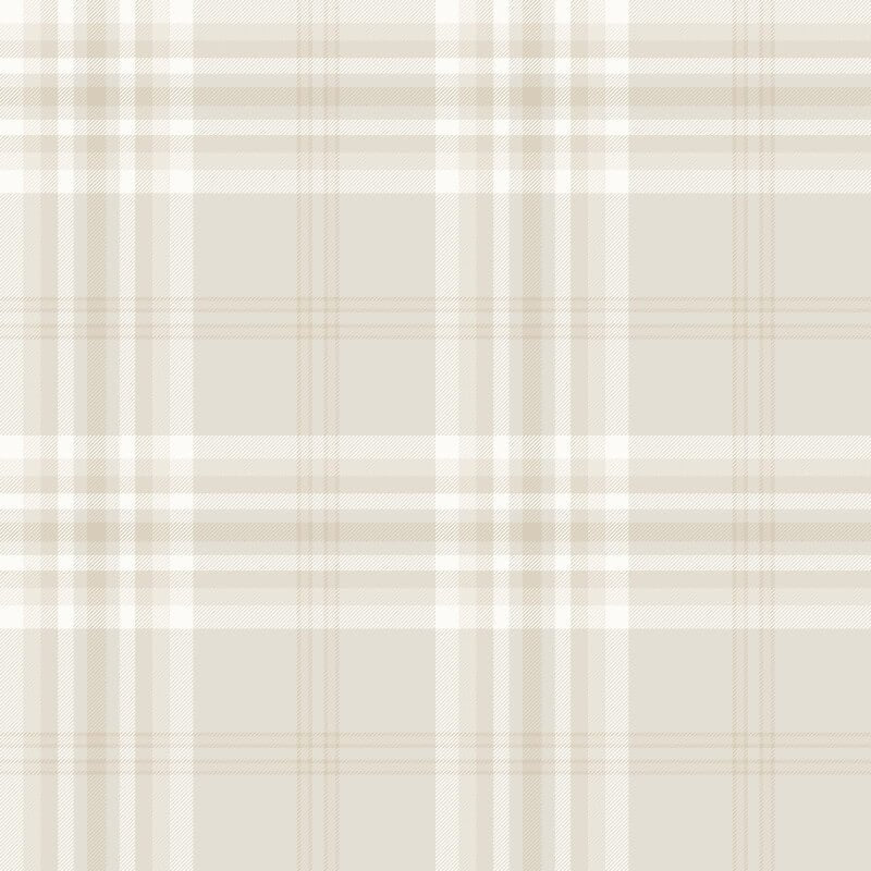 Kelso Check Wallpaper - Cream - Catherine Lansfield - 165525 - Premier Wallcovering