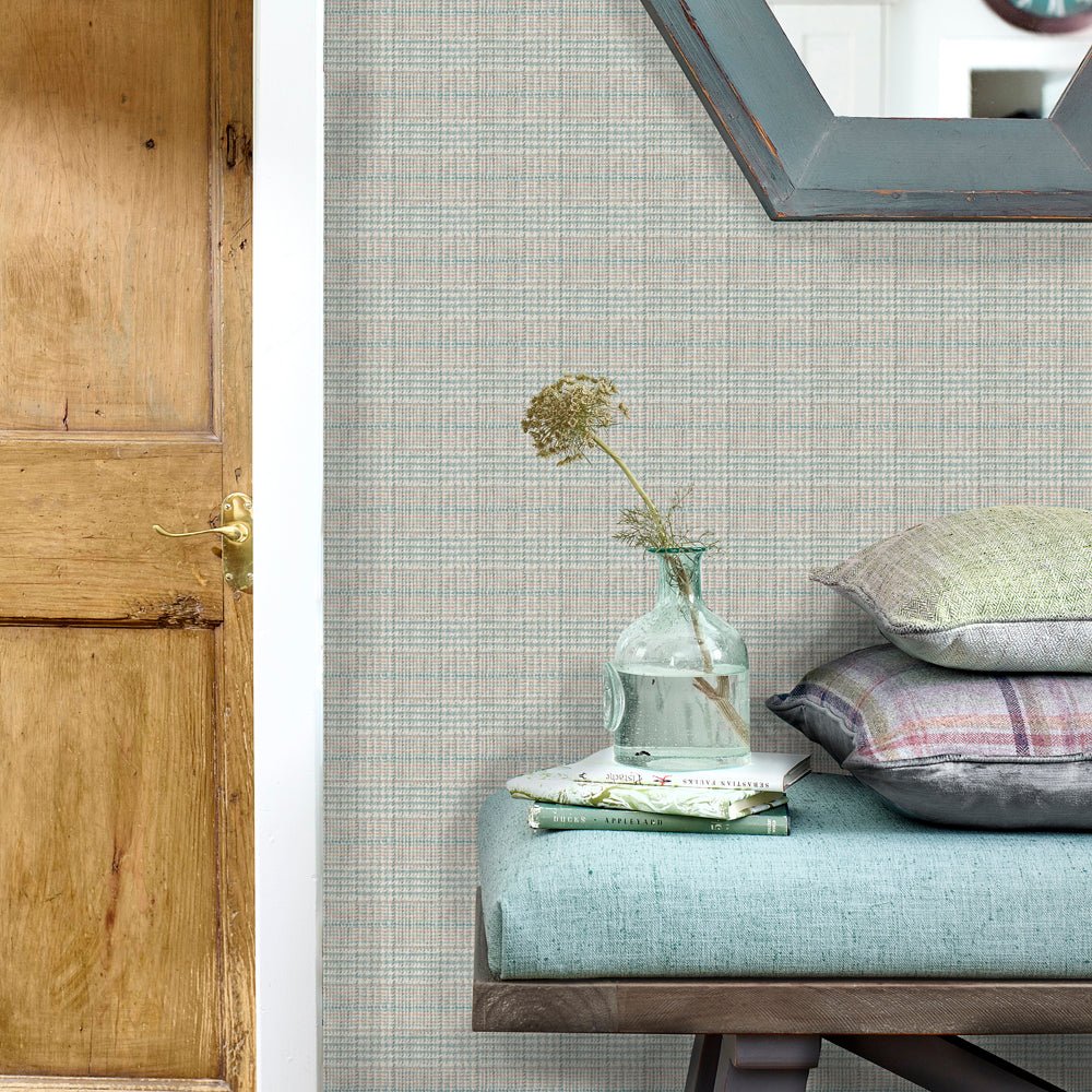 Kelty Wallpaper - Duck Egg - Voyage Maison - KELTY/WPO/DUC - Premier Wallcovering