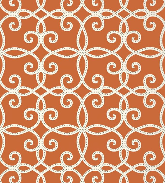 Kendall Wallpaper - Persimmon - Thibaut - T11068 - Premier Wallcovering