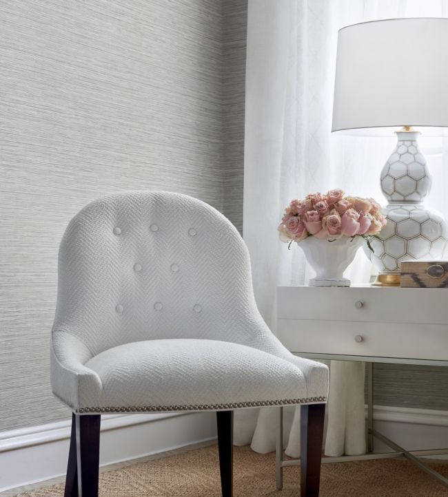 Kendari Grass Wallpaper - Putty - Thibaut - T295 - Premier Wallcovering