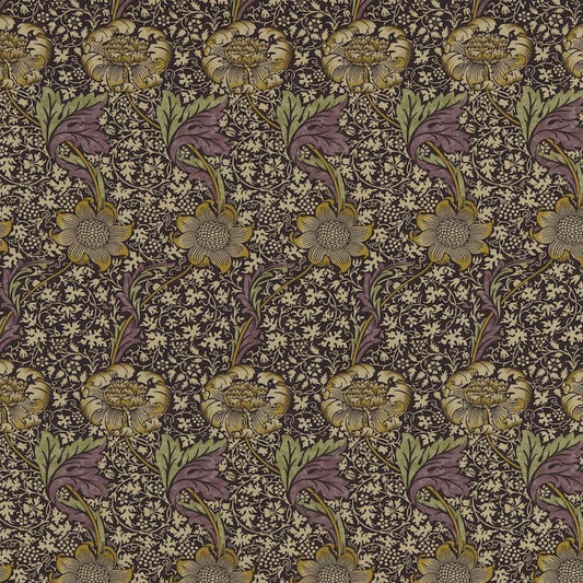Kennet Fabric - Indigo/Gold - Morris & Co - 220322 - Premier Wallcovering