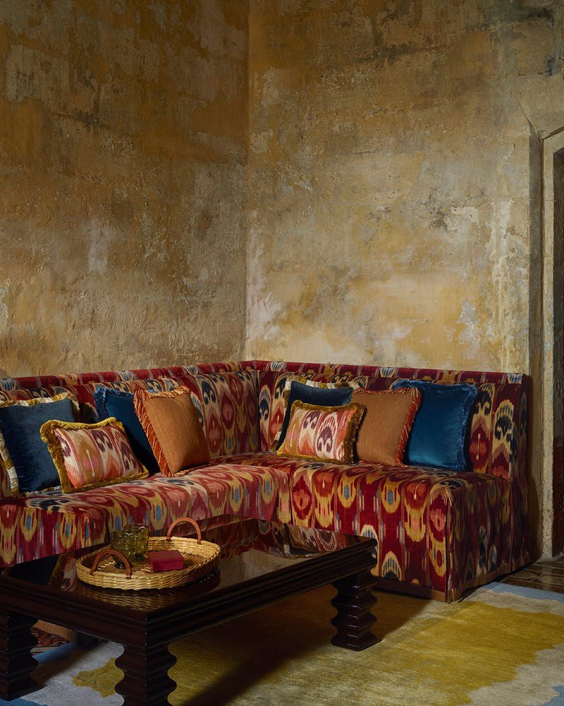 Kerala Velours Fabric - Brique - Manuel Canovas - M4185-01 - Premier Wallcovering