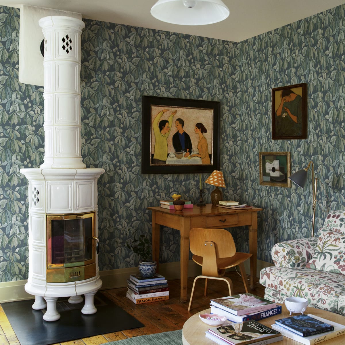 Kersti Wallpaper - Indigo - Sandberg - S10146 - Premier Wallcovering