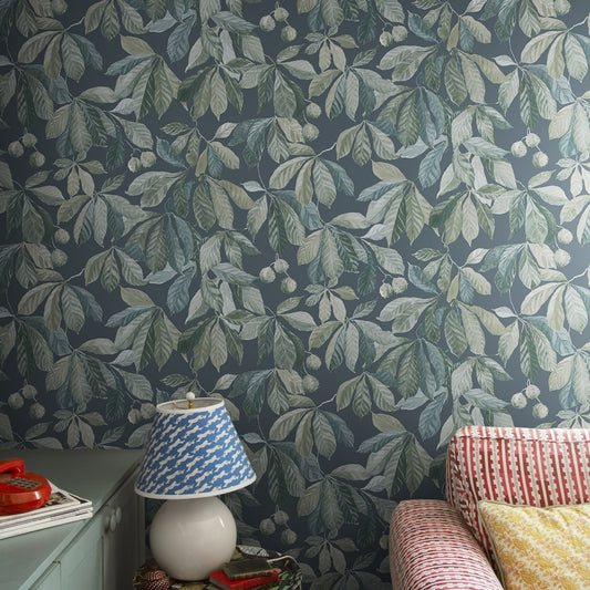 Kersti Wallpaper - Indigo - Sandberg - S10146 - Premier Wallcovering