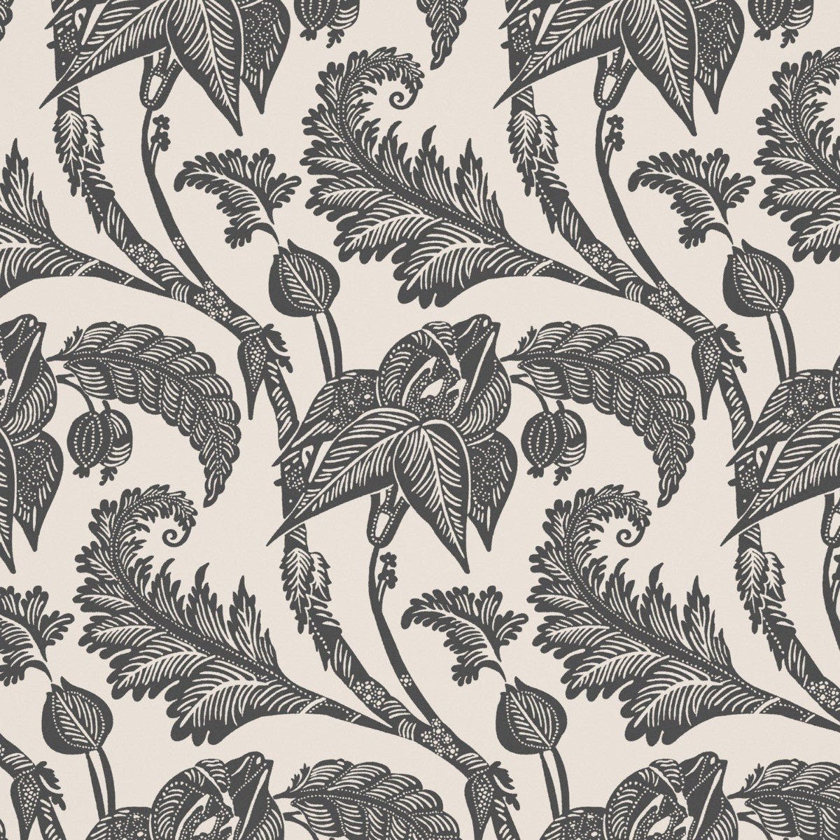 Kew Wallpaper - Charcoal - Warner House - Premier Wallcovering