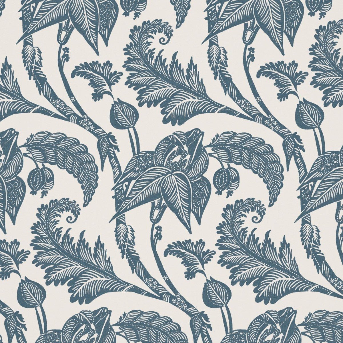 Kew Wallpaper - Teal - Warner House - Premier Wallcovering