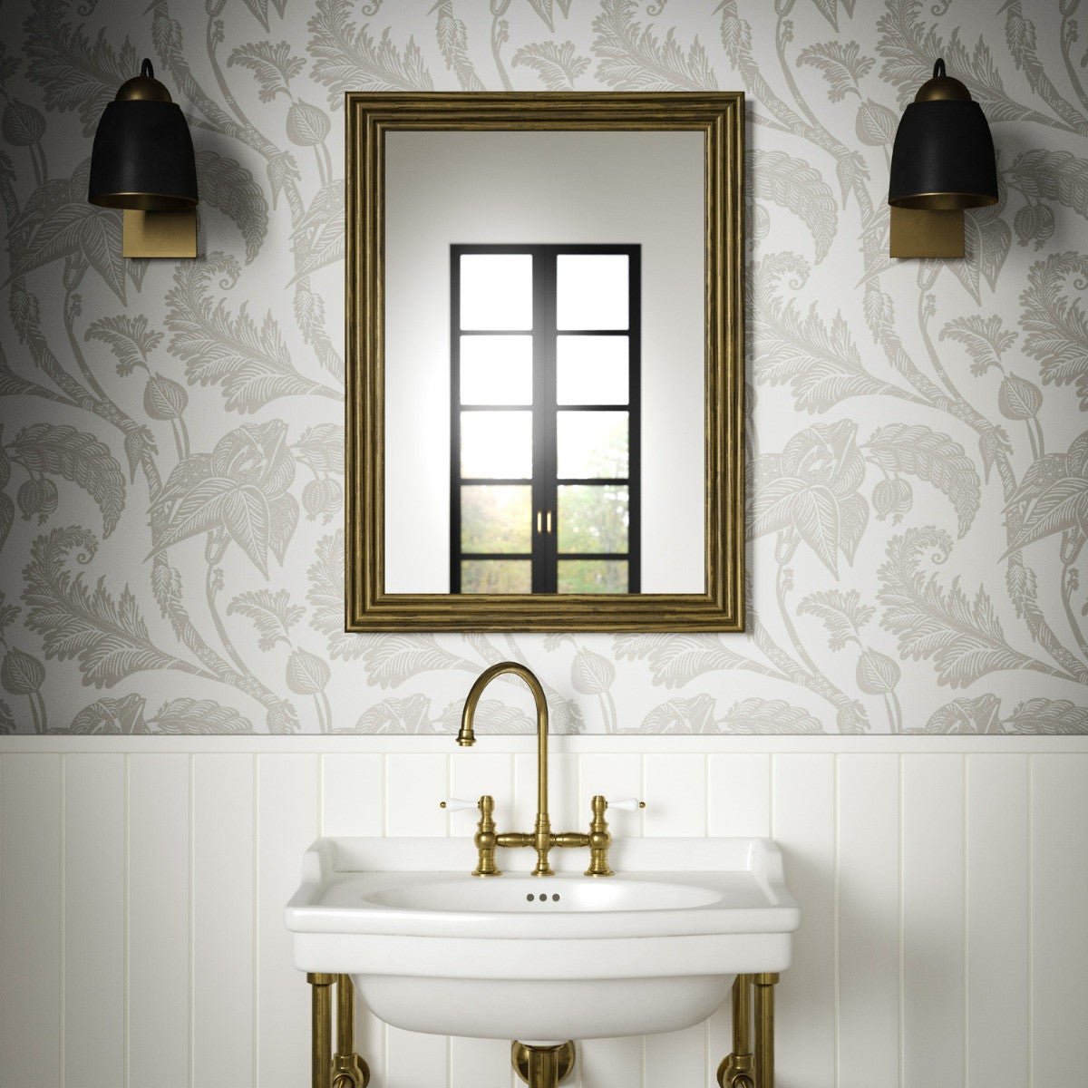 Kew Wallpaper - Natural - Warner House - Premier Wallcovering