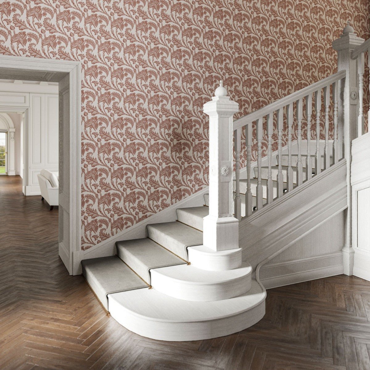 Kew Wallpaper - Spice - Warner House - Premier Wallcovering