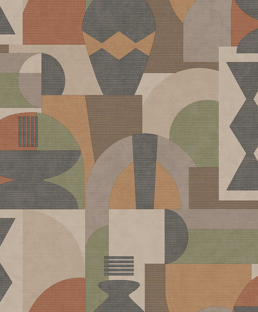 Khalili Wallpaper - Khaki/Orange - Holden Décor - 65931 - Premier Wallcovering