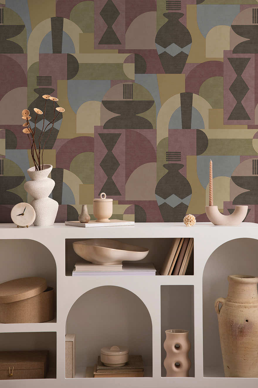 Khalili Wallpaper - Maroon/Beige - Holden Décor - 65932 - Premier Wallcovering