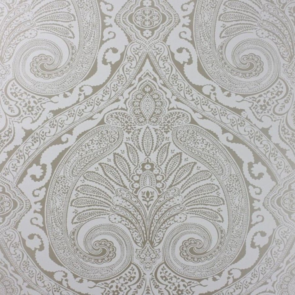 Khitan Wallpaper - Silver - Nina Campbell - NCW4186-08 - Premier Wallcovering