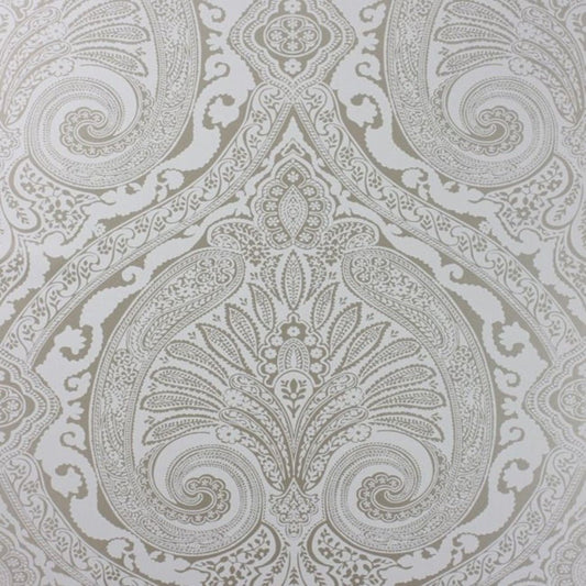 Khitan Wallpaper - Silver - Nina Campbell - NCW4186-08 - Premier Wallcovering