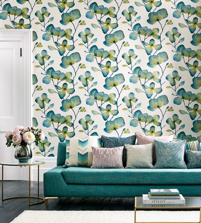 Kienze Wallpaper - Marine/Zest - HMWF111957 - Harlequin - Premier Wallcovering