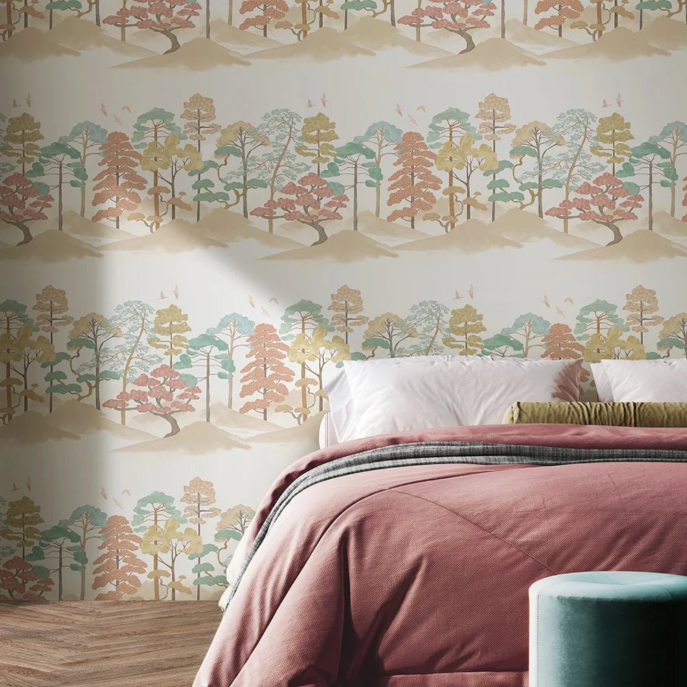 Kigi Wallpaper - Blush & Seafoam - Ohpopsi - HAN50119W - Premier Wallcovering