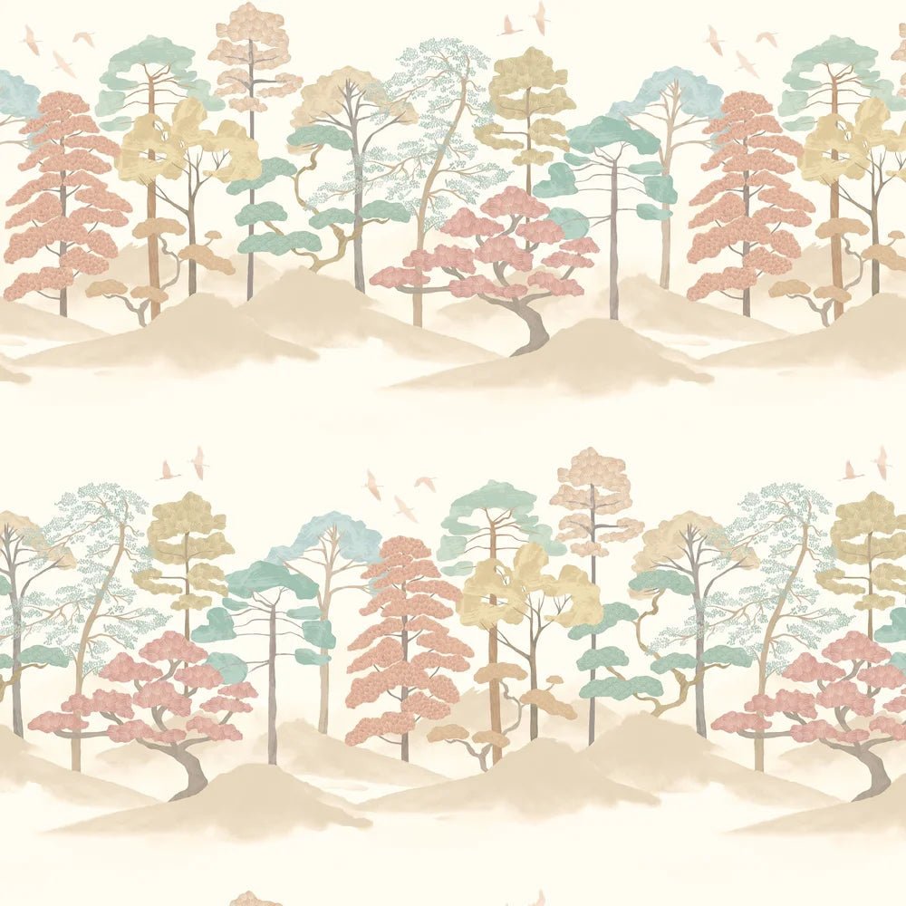 Kigi Wallpaper - Blush & Seafoam - Ohpopsi - HAN50119W - Premier Wallcovering