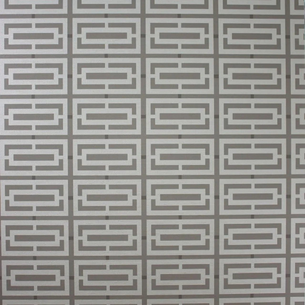 Kikko Trellis Vinyl Wallpaper - Cocoa/Pale Gilver - Osborne & Little - W6330-04 - Premier Wallcovering