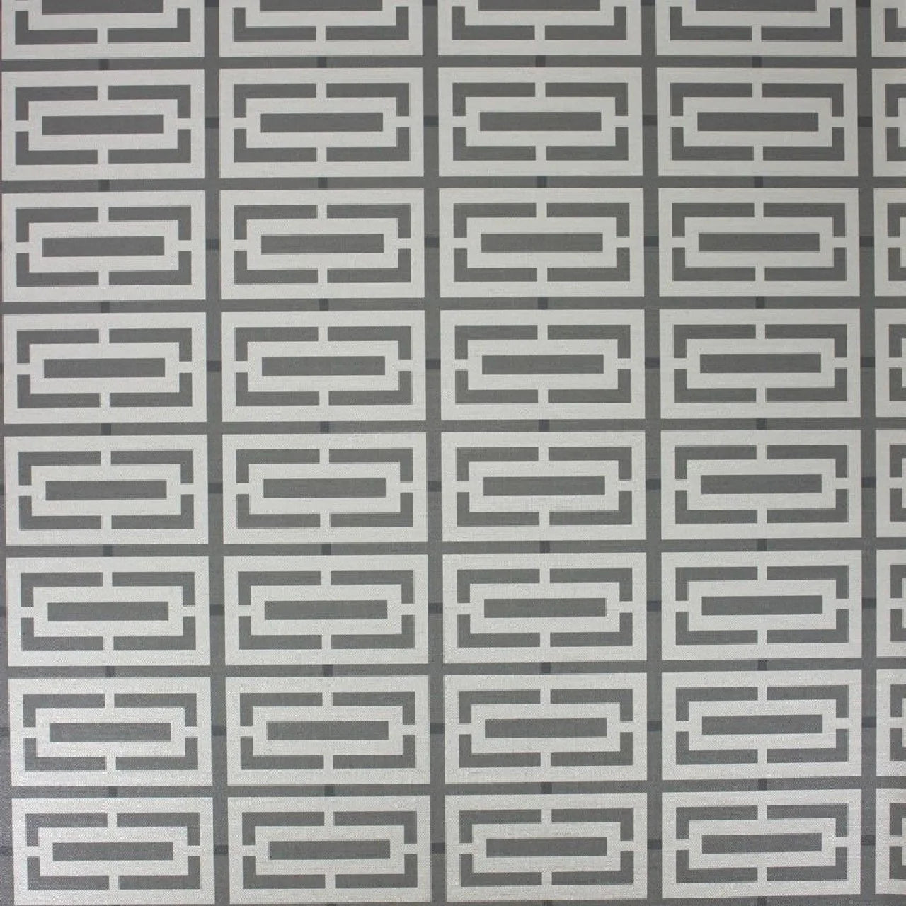 Kikko Trellis Vinyl Wallpaper - Black/Pale Gilver - Osborne & Little - W6330-01 - Premier Wallcovering