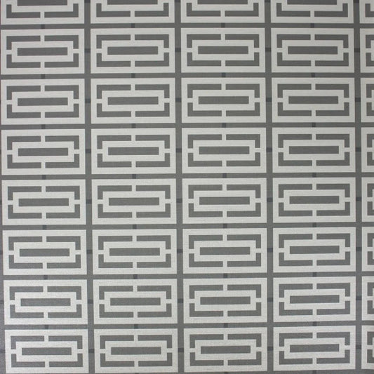 Kikko Trellis Vinyl Wallpaper - Black/Pale Gilver - Osborne & Little - W6330-01 - Premier Wallcovering