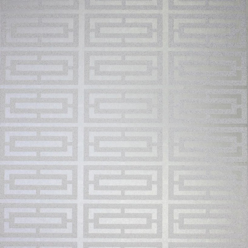 Kikko Trellis Wallpaper - Silver - Osborne & Little - W6176-03 - Premier Wallcovering