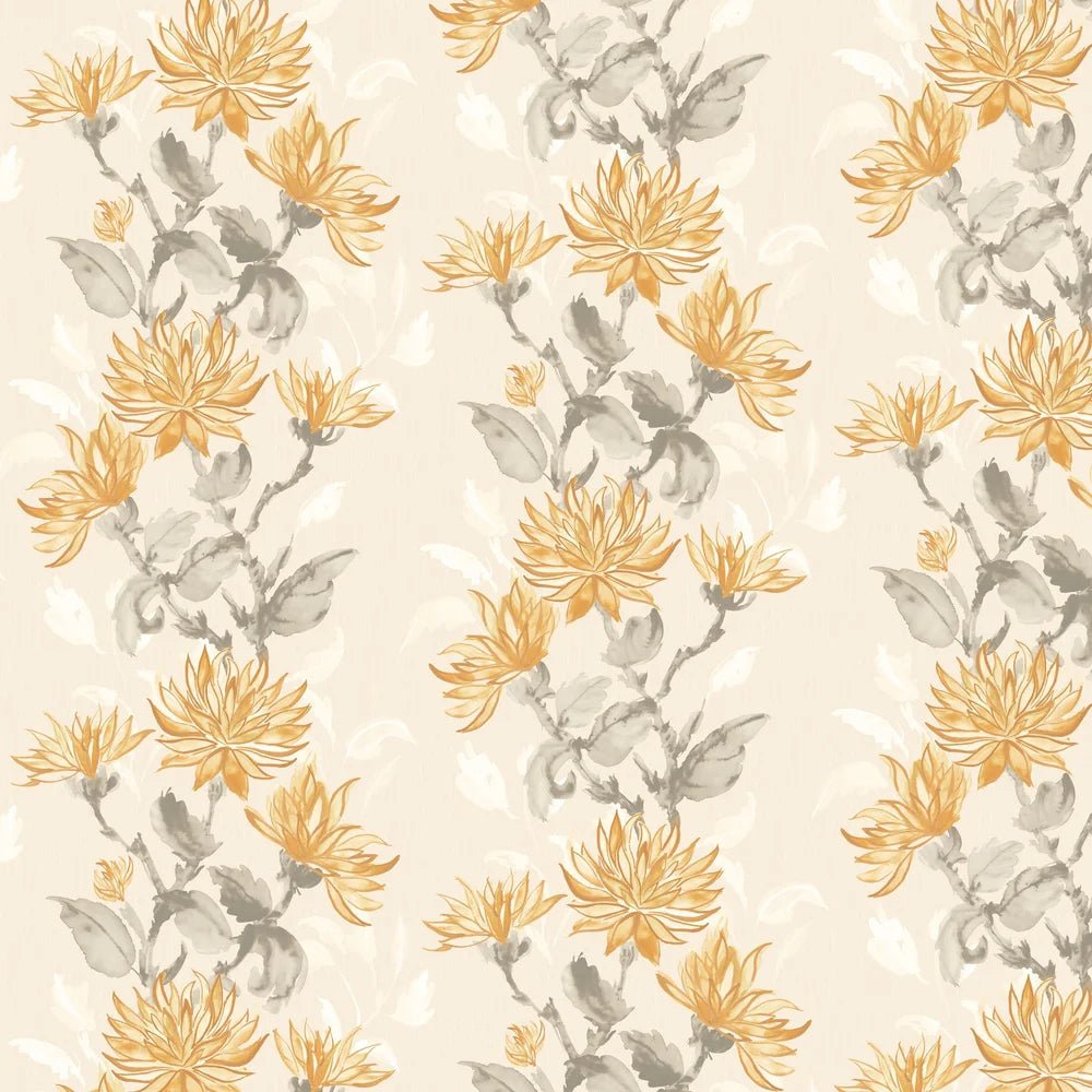 Kiku Wallpaper - Parchment - Ohpopsi - HAN50127W - Premier Wallcovering