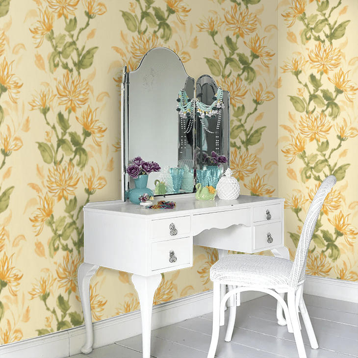 Kiku Wallpaper - Sunrise - Ohpopsi - HAN50126W - Premier Wallcovering