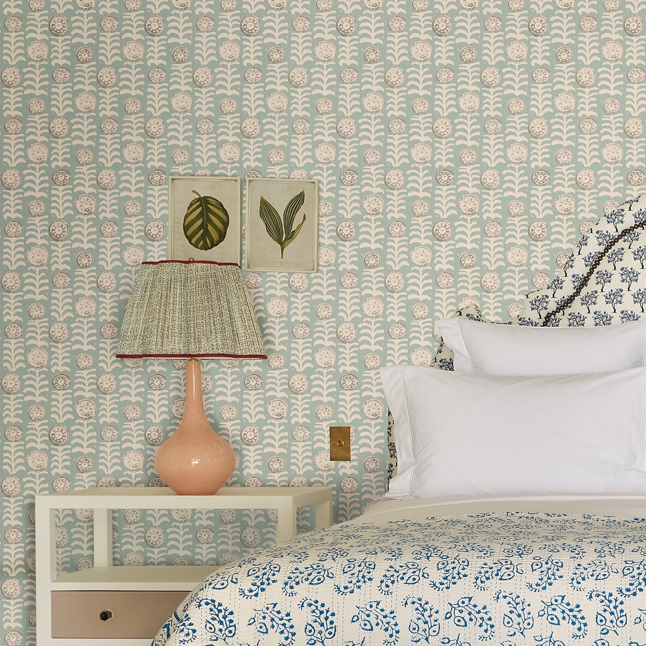 Killi Antique Wallpaper - Duck Egg - Penny Morrison - KILLI-DUCKEGG - Premier Wallcovering