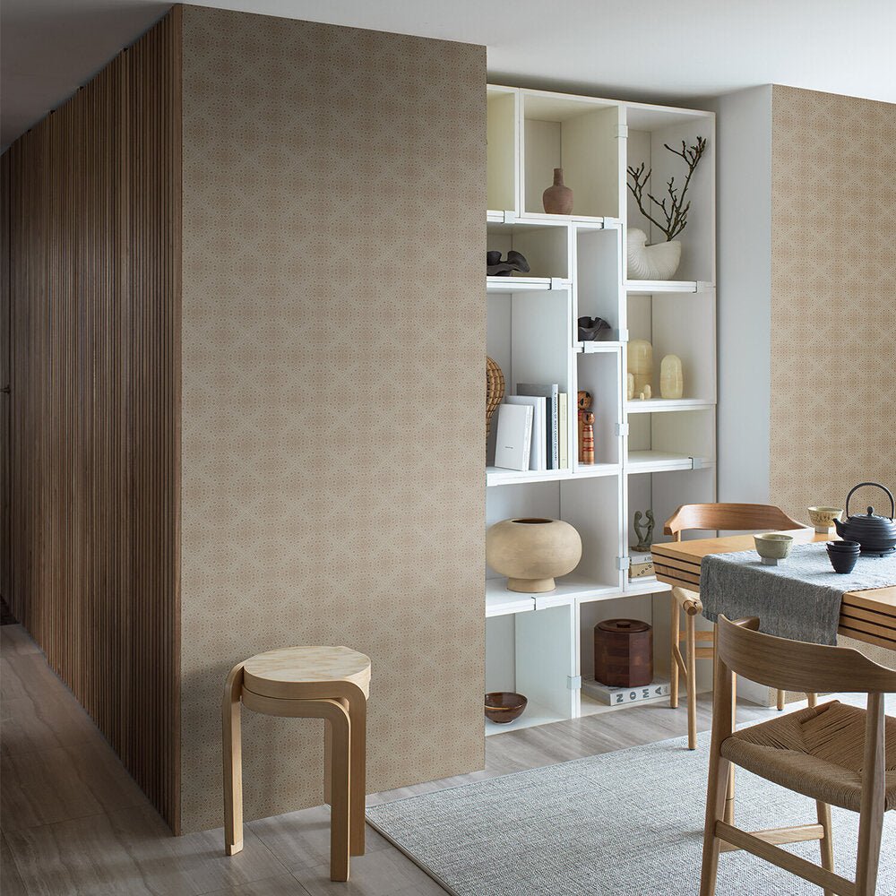 Kimono Wallpaper - Beige and Gold - Boråstapeter - 3121 - Premier Wallcovering