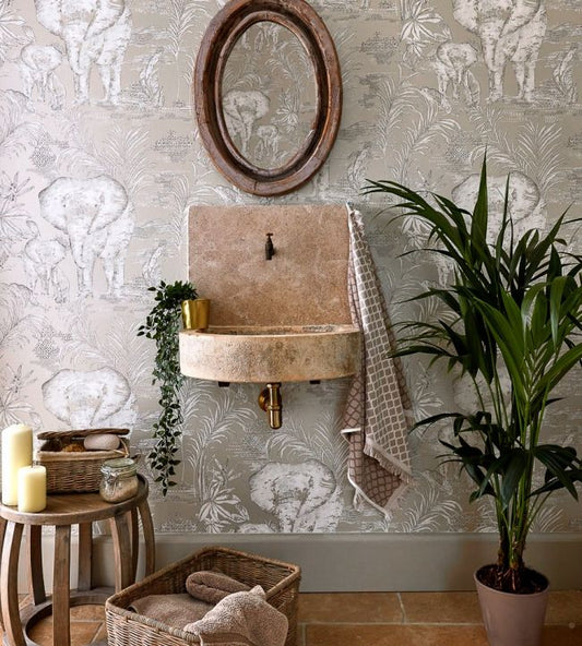 Kinabalu Wallpaper - Linen - HZAP111776 - Harlequin - Premier Wallcovering