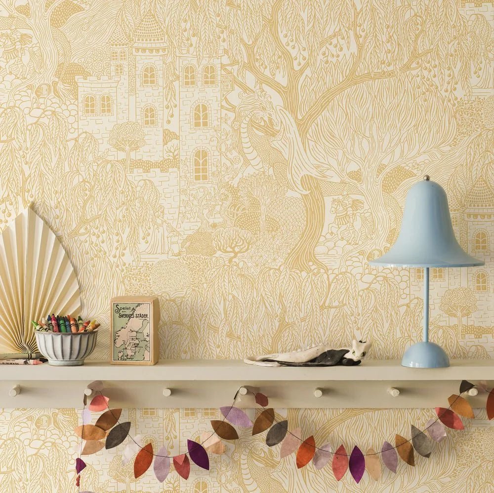 Kingdom of the Willow Wallpaper - Yellow - Boråstapeter - 8145 - Premier Wallcovering