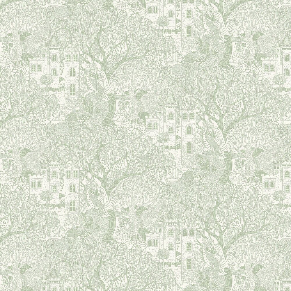 Kingdom of the Willow Wallpaper - Green - Boråstapeter - 8144 - Premier Wallcovering