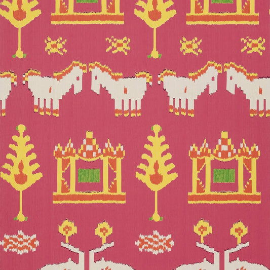 Kingdom Parade Wallpaper - Pink - Thibaut - T10640 - Premier Wallcovering