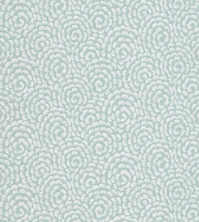 Kingsley Wallpaper - Duck Egg /Ivory - Nina Campbell - NCW4395 - 06 - Premier Wallcovering