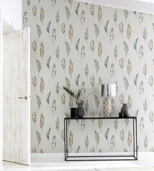 Kinina Wallpaper - Marine/Lime - HANZ111655 - Harlequin - Premier Wallcovering