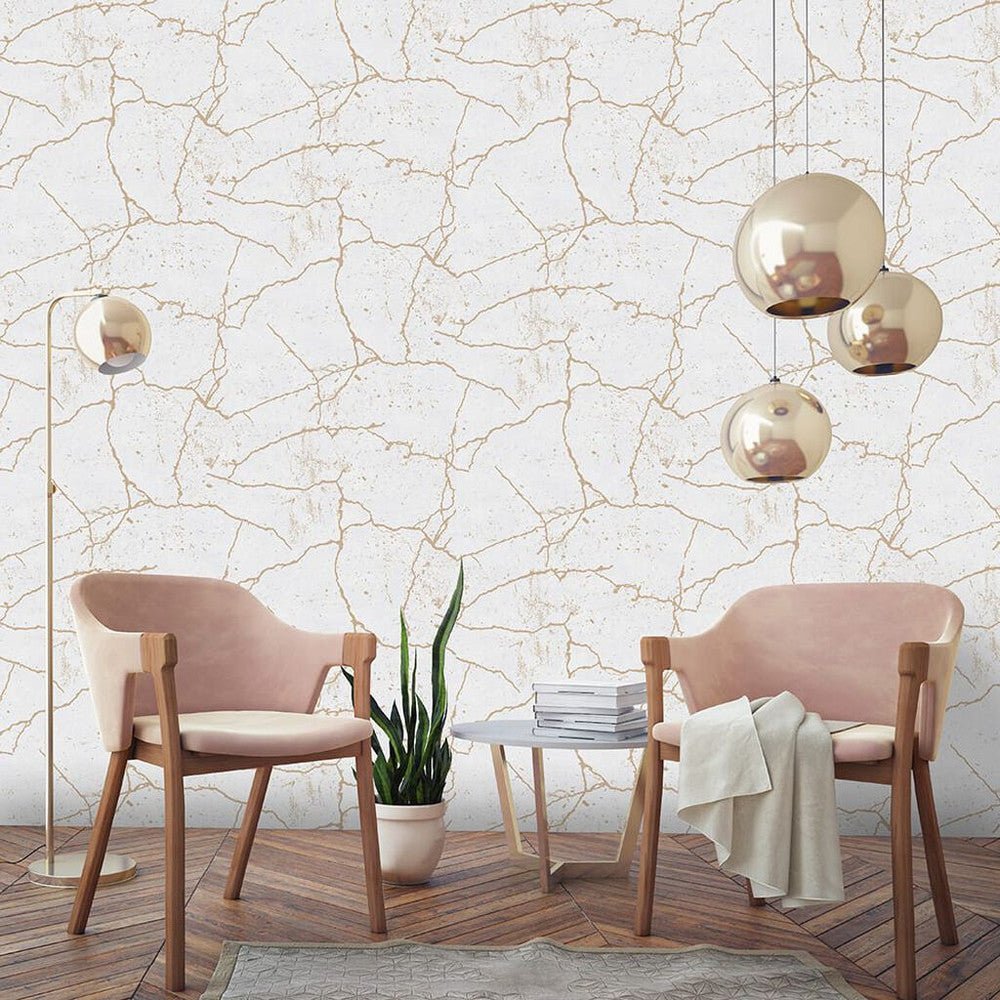 Kintsugi Wallpaper - Gold - Superfresco Easy - 104869 - Premier Wallcovering